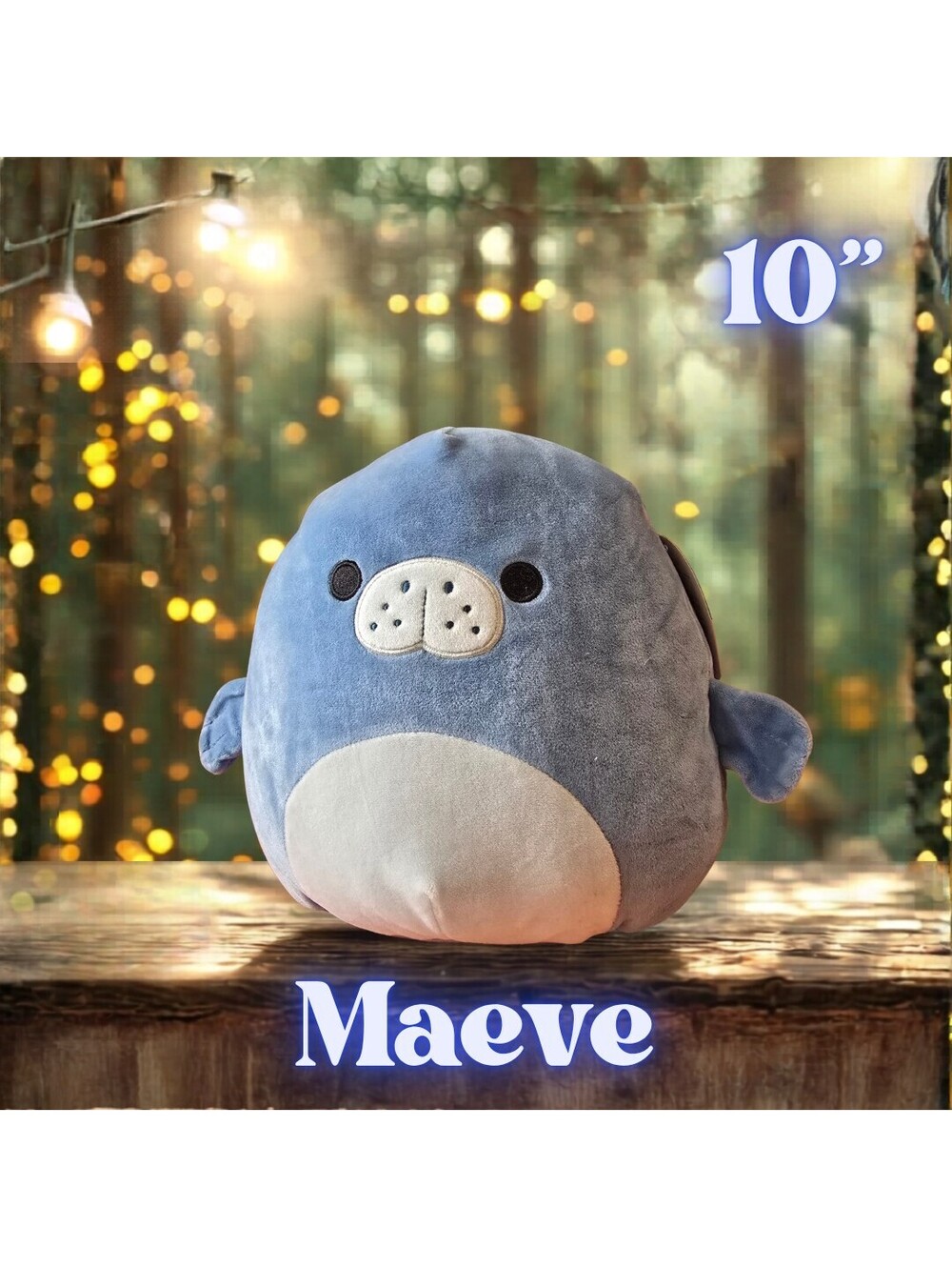 NWT Squishmallows Maeve the Manatee 10"